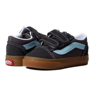 OLD SKOOL V TODDLERS - ASPHALT/AQUA/GUM_Kids Size 1_Excellent Condition